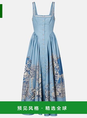 1h可退 香港直邮ALÉMAIS 女士 Villa Romantica 棉质中长连衣裙