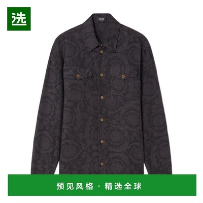 香港直邮Versace 翻领长袖休闲风男装衬衫 10211261A15017