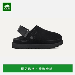 欧洲直邮UGG Goldenstar女士黑色木屐厚底绑带拖鞋半拖鞋