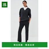 香港直邮TIBI 女士 紧身高科技针织短款 1h可退 小喇叭裤