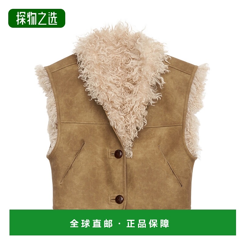 香港直邮Isabel Marant Clara 仿羊毛羊皮马甲 GI0060FAC3A01E