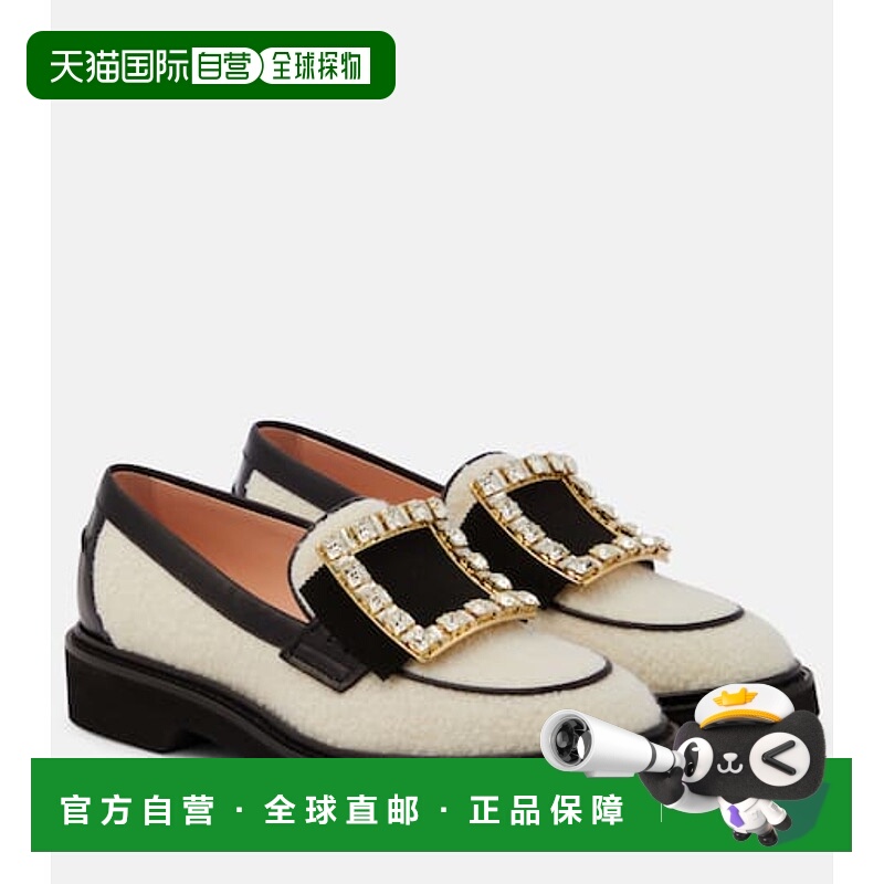 香港直邮ROGER VIVIER 罗杰·维维亚 女士 Viv' Rangers 羊毛珠皮