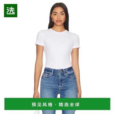 1h可退 香港直邮GOOD AMERICAN 女士 罗纹合身T恤连体衣 GB0424V