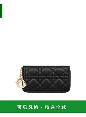 香港直邮Dior 中号 Lady Dior 拉链钱包 S6024ONMJ迪奥