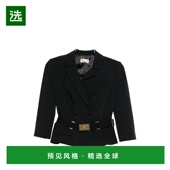 香港直邮Elisabetta Franchi 女士 1h可退 束带双排扣夹克 GI2246