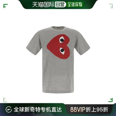 香港直邮Comme Des Garcons Play logo圆领T恤 P1T264GREY