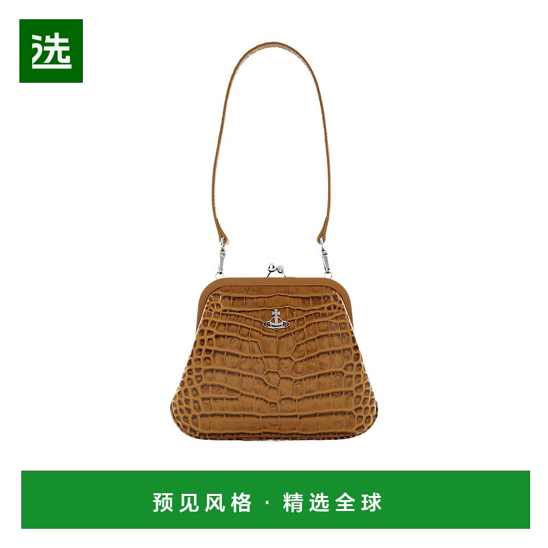 香港直邮Vivienne Westwood 压纹肩带单肩包 4402009CU-L0039