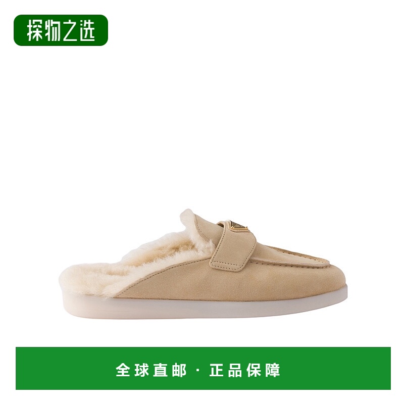 香港直邮Prada 露跟穆勒鞋 1D270N3ZKPFZB25普拉达一脚蹬