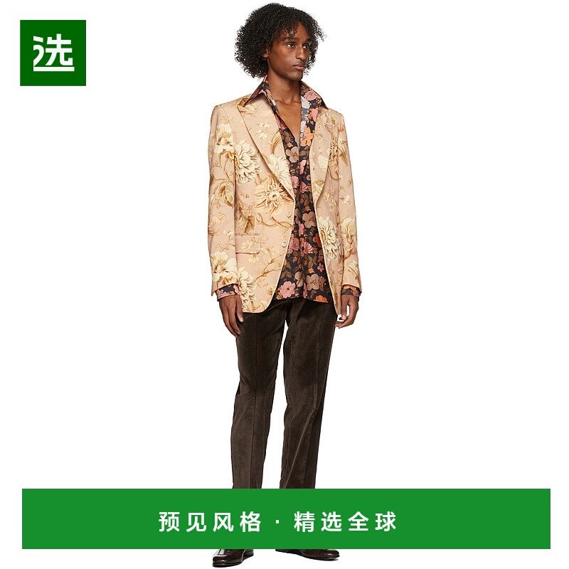 香港直邮Tom Ford 花卉印花单排扣西装外套 2VER3611MB402VER36PR