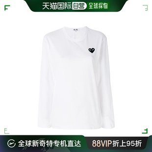 Play 香港直邮Comme Garcons P1T1202Whit Des 徽标T恤