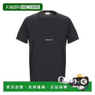 圣罗兰 Laurent 男士 基础款 black黑色 1h可退 T恤 香港直邮Saint