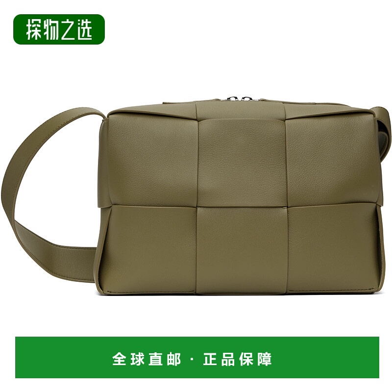 1h可退 香港直邮Bottega Veneta 葆蝶家 男士 卡其色 Arco 相机包