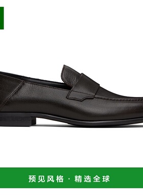 香港直邮BOSS 波士 男士 棕色 Tumbled Leather Penny 乐福鞋 505