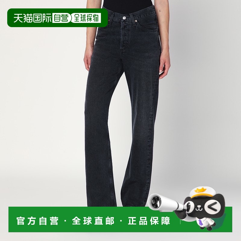 1h可退 香港直邮AGOLDE 女士 V-Waist Kelly 黑色再生牛仔裤 A229