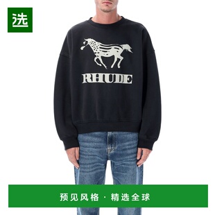 香港直邮RHUDE 男士卫衣 RHFW25ST040123158 AW2025 黑色