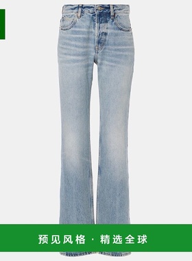 1h可退 香港直邮Saint Laurent 圣罗兰 女士 Nico 高腰直筒牛仔裤