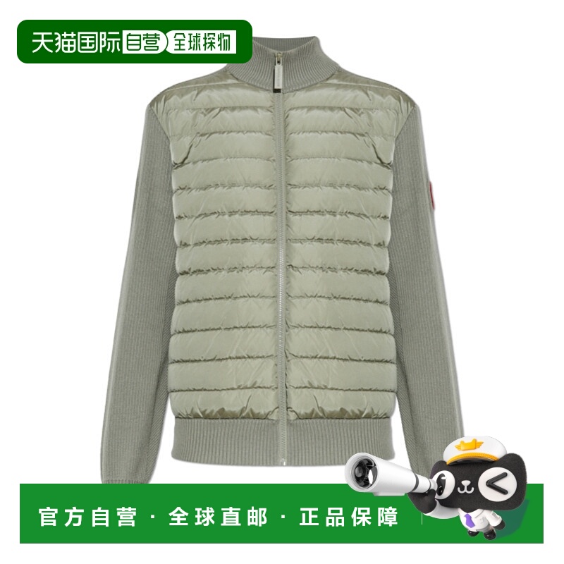 香港直邮Canada Goose 长袖拼接羽绒夹克 6830M立领