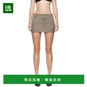 we11doneWe11done 1h可退 美国直邮 米色格纹短裙