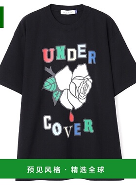 韩国直邮UNDERCOVER UC2C3807 黑色全棉前幅印花T恤衫
