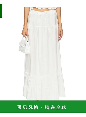 1h可退 香港直邮Peixoto 女士 Riley 长款半身裙 45037 white白色