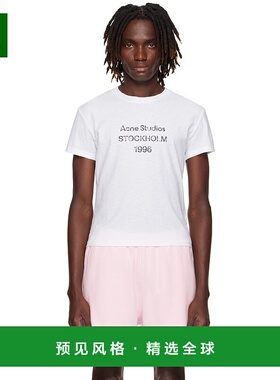 1h可退 香港直邮Acne Studios 艾克妮 男士 灰白色徽标 T 恤 CL03