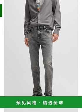 欧洲直邮HUGO BOSS雨果HUGO RED灰色修身弹力直筒裤牛仔裤