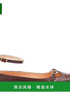 香港直邮Chloe 蔻依 女士 深紫色皮质平底鞋 CH25W14VUN56D单鞋