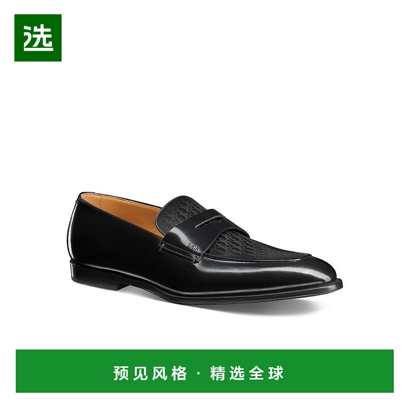 1h可退 欧洲直邮Dior 迪奥 男士黑色牛皮乐福鞋新款厚底男鞋
