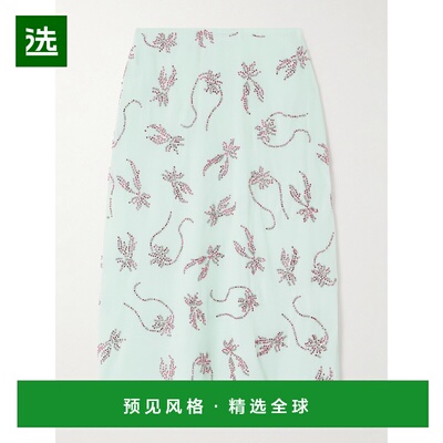 1h可退 香港直邮16arlington 女士 Dafne 水晶装饰铆钉雪纺中长半