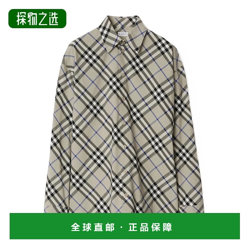 香港直邮Burberry 徽标长袖衬衫 80876421时尚休闲百搭 高级感