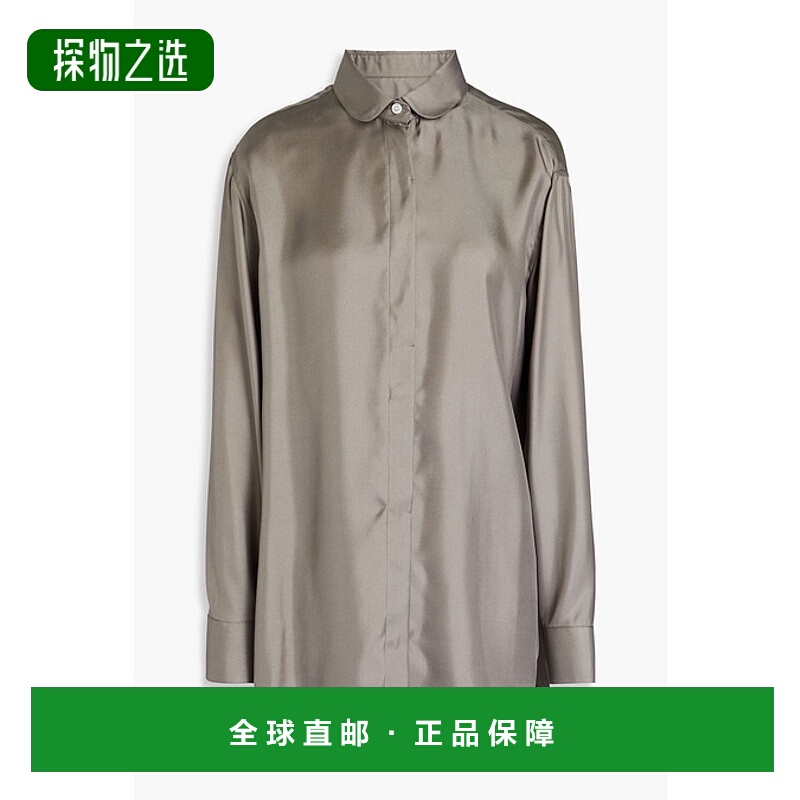 1h可退 香港直邮Armani 阿玛尼 女士 斜纹丝绸衬衫 3SHCC053T03N