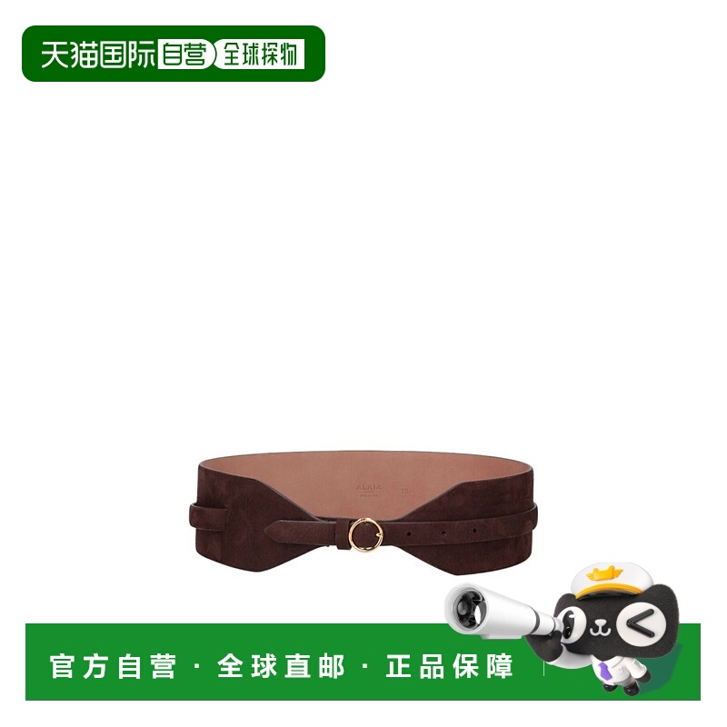 香港直邮Alaia 双宽腰带 AA1C331MCA214牛皮