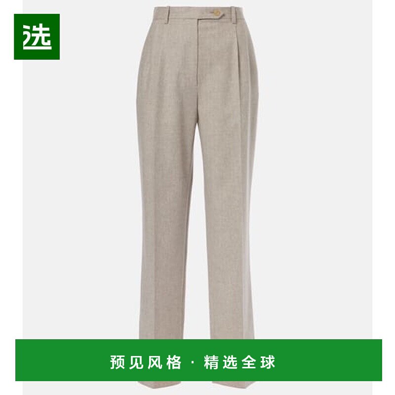 1h可退 香港直邮The Row 女士 Norbert 羊毛羊绒直筒长裤阔腿裤