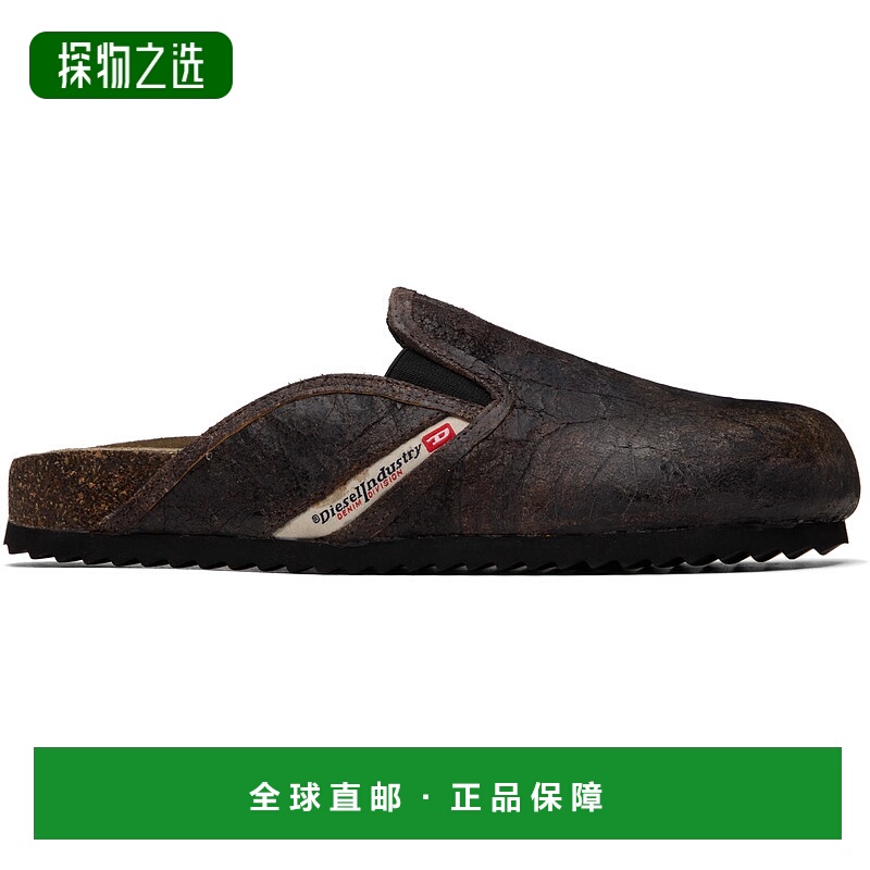 香港直邮Diesel 迪赛 男士 棕色 D-Woodstock 穆勒鞋 Y03537P4084