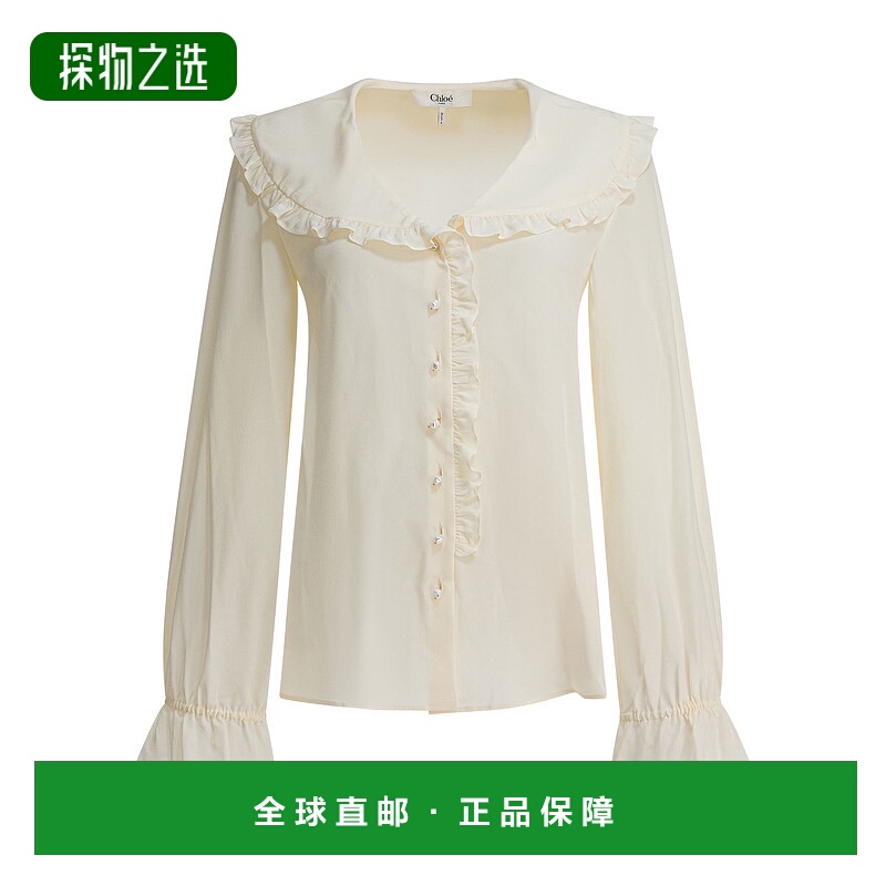 香港直邮Chloe 蔻依 女士 荷葉邊襯衫 CH25WHT78005长袖
