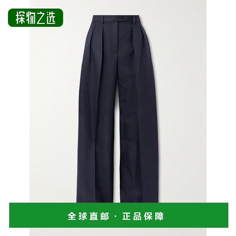 1h可退 香港直邮Loro Piana 诺悠翩雅 女士 Devin 褶裥羊毛真丝混