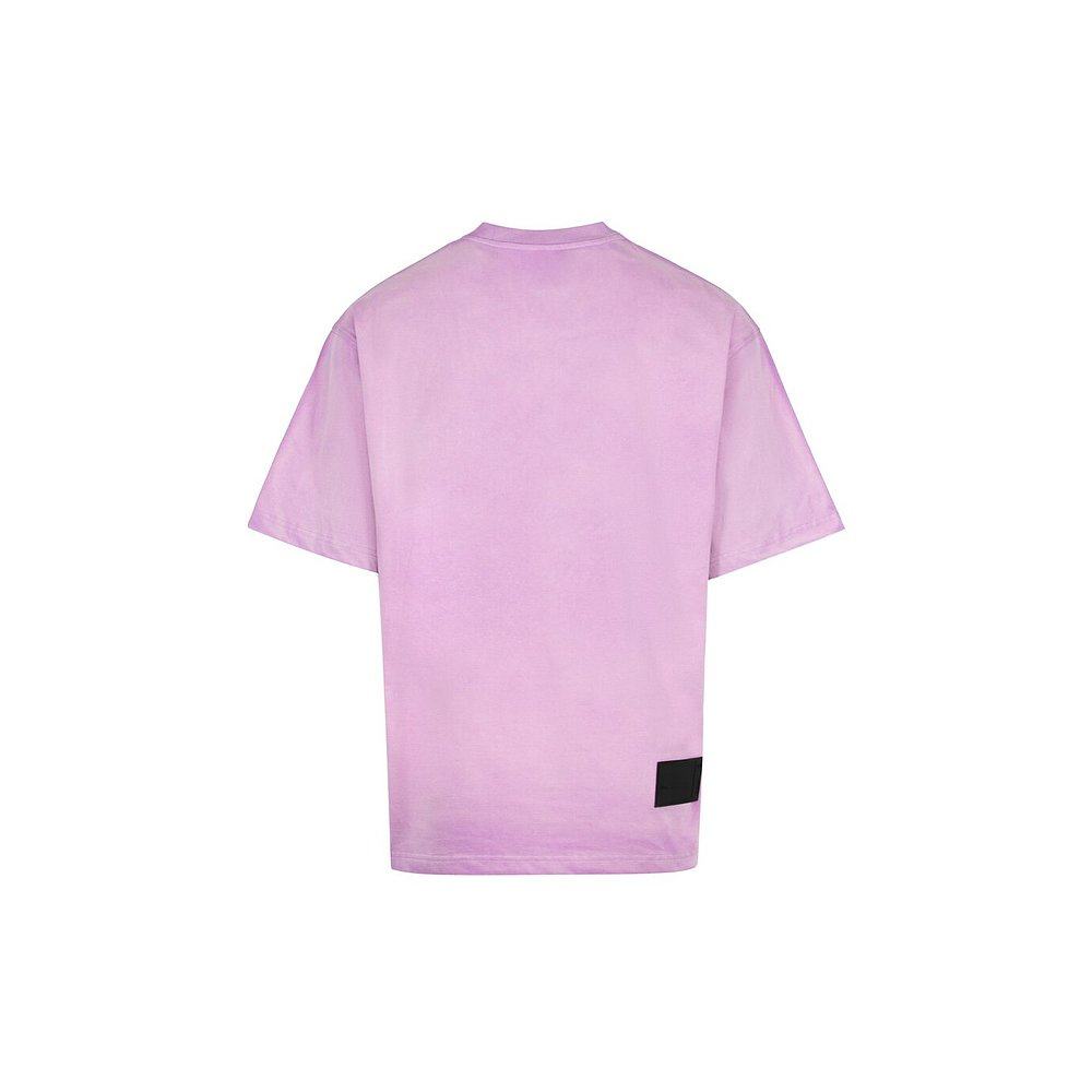 香港直发we11done紫色棉质印花图案圆领短袖t恤舒适wdtt820099