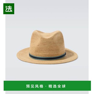 1h可退 香港直邮Borsalino 男士 Argentina 钩编草编软呢帽