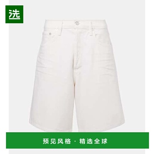 1h可退 香港直邮AGOLDE 女士 Indra 中腰牛仔短裤 white白色 舒适