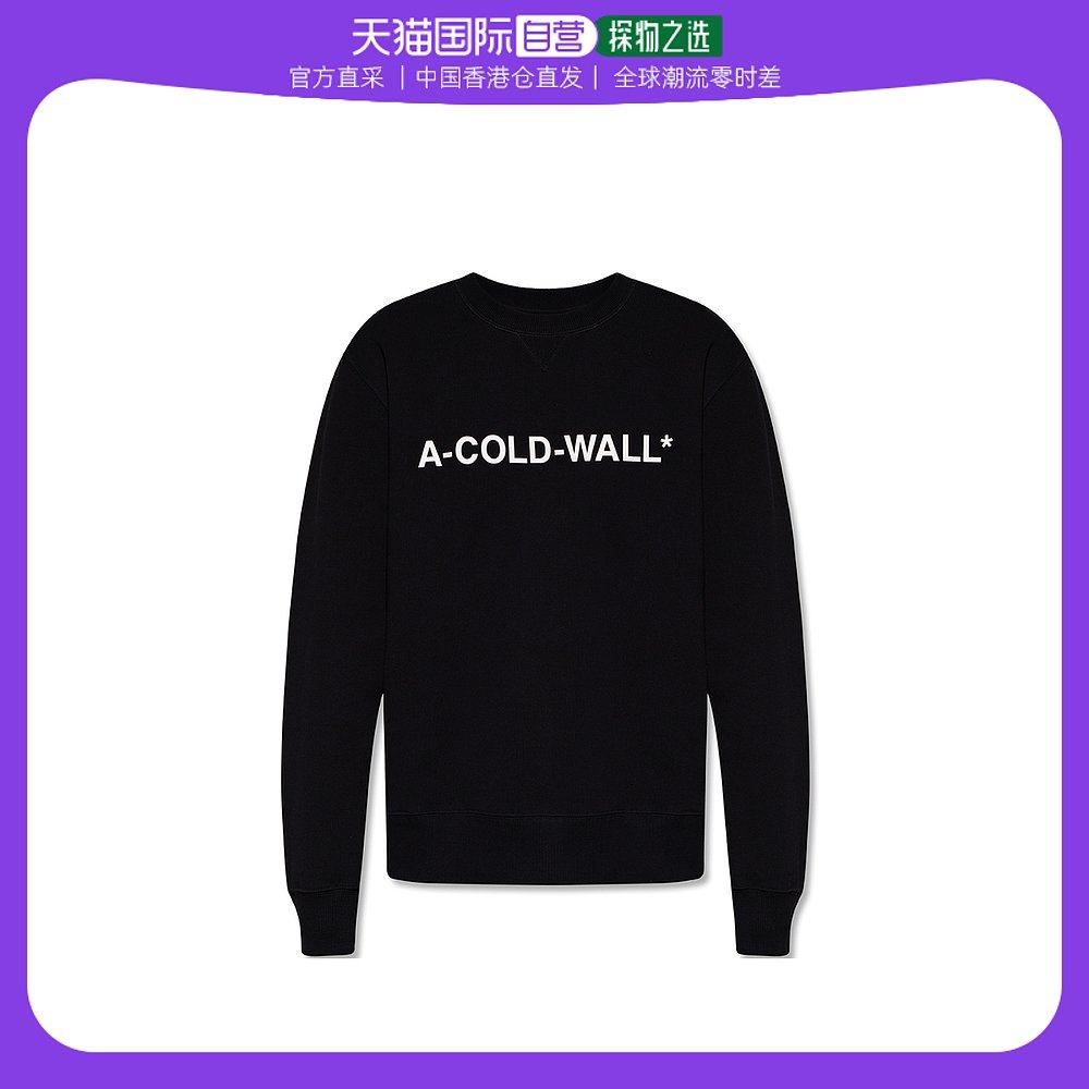 香港直邮a cold wall 黑色logo徽标圆领卫衣 acwmw056black
