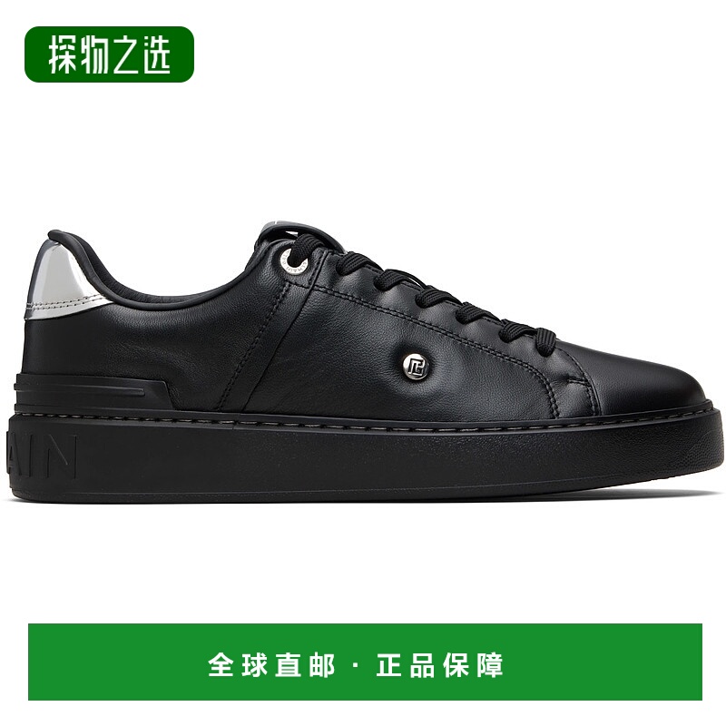 香港直邮Balmain 巴尔曼 男士 黑色 B-Court 运动鞋 FM1VI390LNSS
