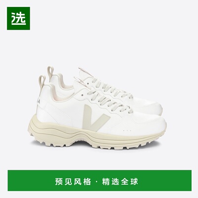 欧洲直邮VEJA Venturi系列岩石色/白色棉制仿皮V标识运动鞋