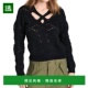女 Cole 美国直邮 1h可退 V领毛衣 SEA Knit 女装 Cable 黑色