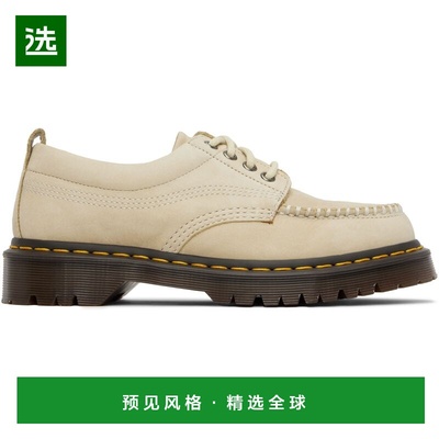 1h可退 香港直邮Dr. Martens 马丁大夫 男士 米色 Lowell 德比鞋