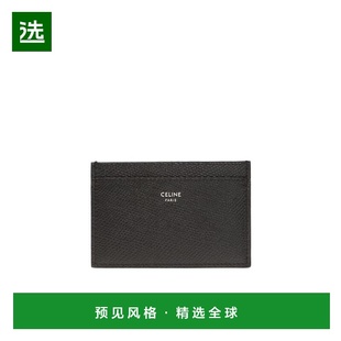百搭10B703BEL 潮流时尚 香港直发CELINE赛琳男士 黑色LOGO卡包经典