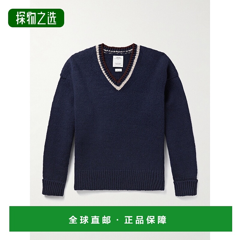 香港直邮Visvim 维斯维木 男士 学院风羊毛毛衣 0125205012006