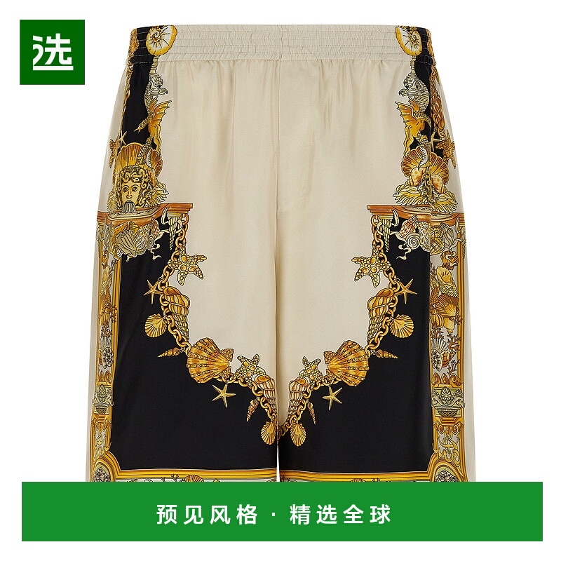 1h可退 香港直邮Versace 范思哲 男士 Coral Theatre 印花鬆緊腰