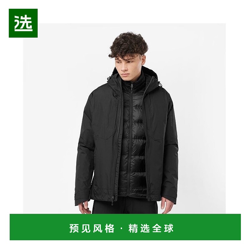 欧洲直邮Salomon萨洛蒙 PATROLLER 3-IN-1 DOWN系列男士深黑