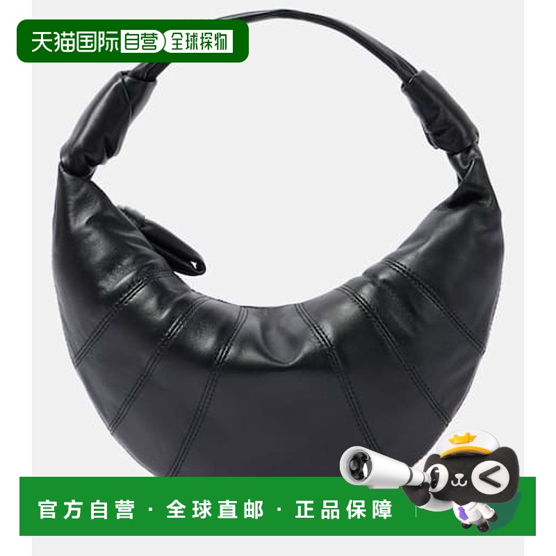 1h可退 香港直邮Lemaire 女士 Fortune 牛角包形迷你皮革肩包