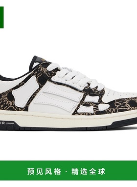 1h可退 香港直邮AMIRI 男士 黑色 & 白色 MA Quad Skel 运动鞋 AM